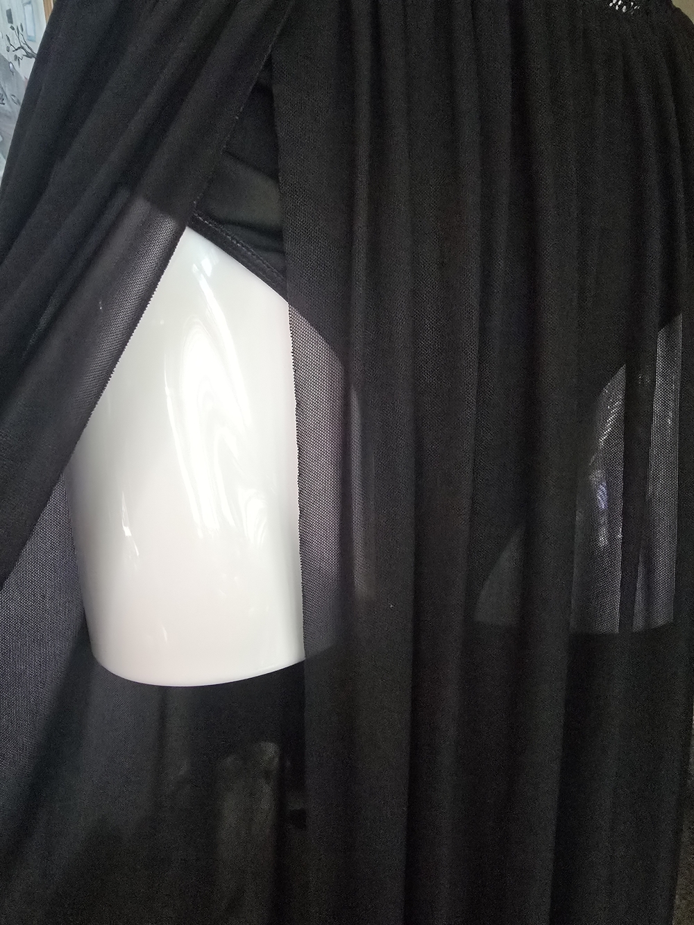 Black Lace Sheer Long Gown - Women - Picture 3 of 10